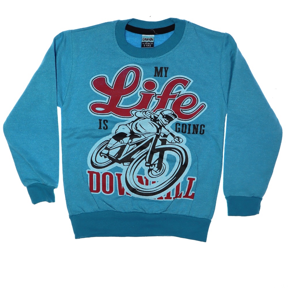 2701 Erkek Çocuk Life Desenli Sweat 3-4-5-6 Yaş