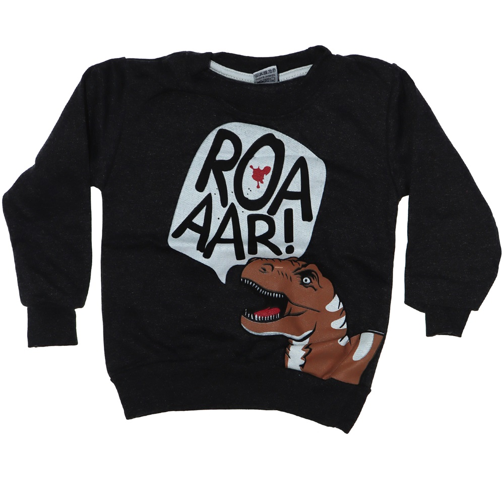 2701 Erkek Çocuk Dinazor Baskılı Sweat 3-4-5-6 Yaş