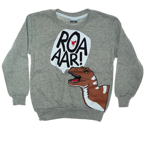 2701 Erkek Çocuk Dinazor Baskılı Sweat 7-8-9-10 Yaş