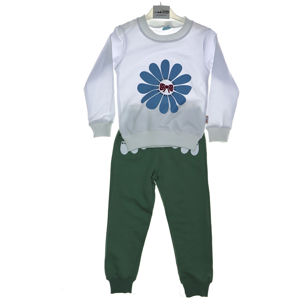 265 Papatya Desenli Kız Çocuk Takımı 3-4-5-6 Yaş