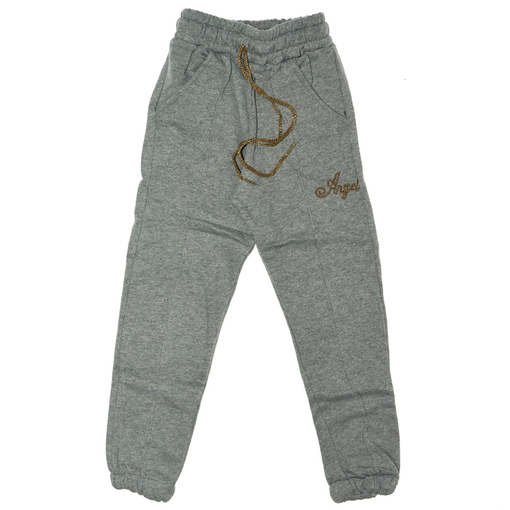 079 Kız Çocuk Paça Lastikli Angel Nakışlı Jogger İki İplik Kız Alt 5-8 Yaş