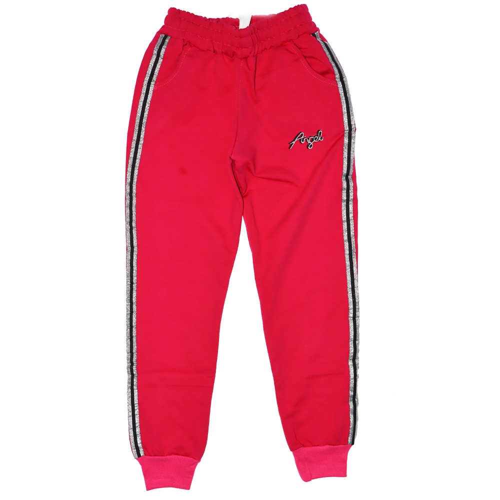 Şeritli Angel Nakışlı Penye Kız Gez Tek Eşofman Alt 13-16 Yaş