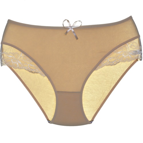 Rinna R-271 Bayan Ön Yan Bant Dantelli Bato - Ten - L