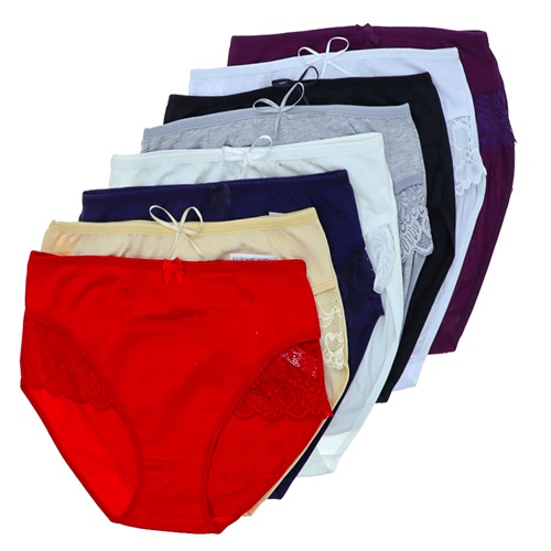 Rinna R-271 Bayan Ön Yan Bant Dantelli Bato - Lacivert - 2XL