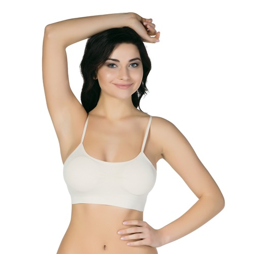 Form Angel 5316 İnce Askılı Pedli Büstiyer - Beyaz - S-M