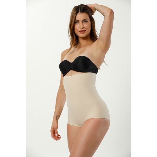 Form Angel 2003 Lazer Kesim Yüksek Bel Slip Korse - Ten - XXL-3XL