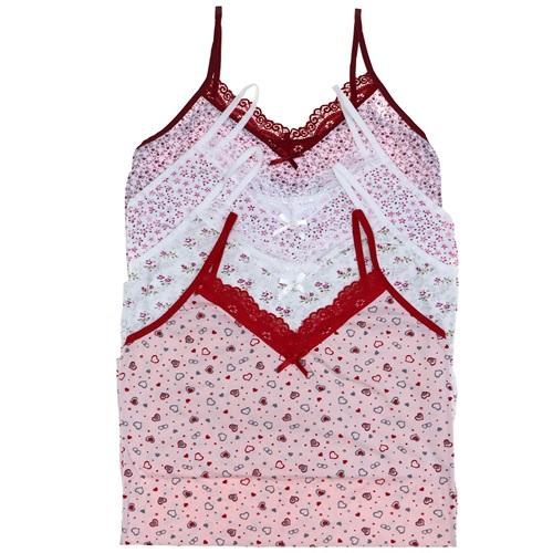 Seramony 2400 Bayan Penye Dantelli İp Askı Atlet- Karışık Renk - M