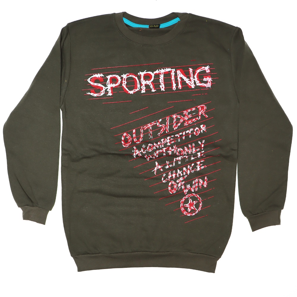 Erkek Ges Sporting Baskılı Şardonlu Sweatshirt 7-12 Yaş