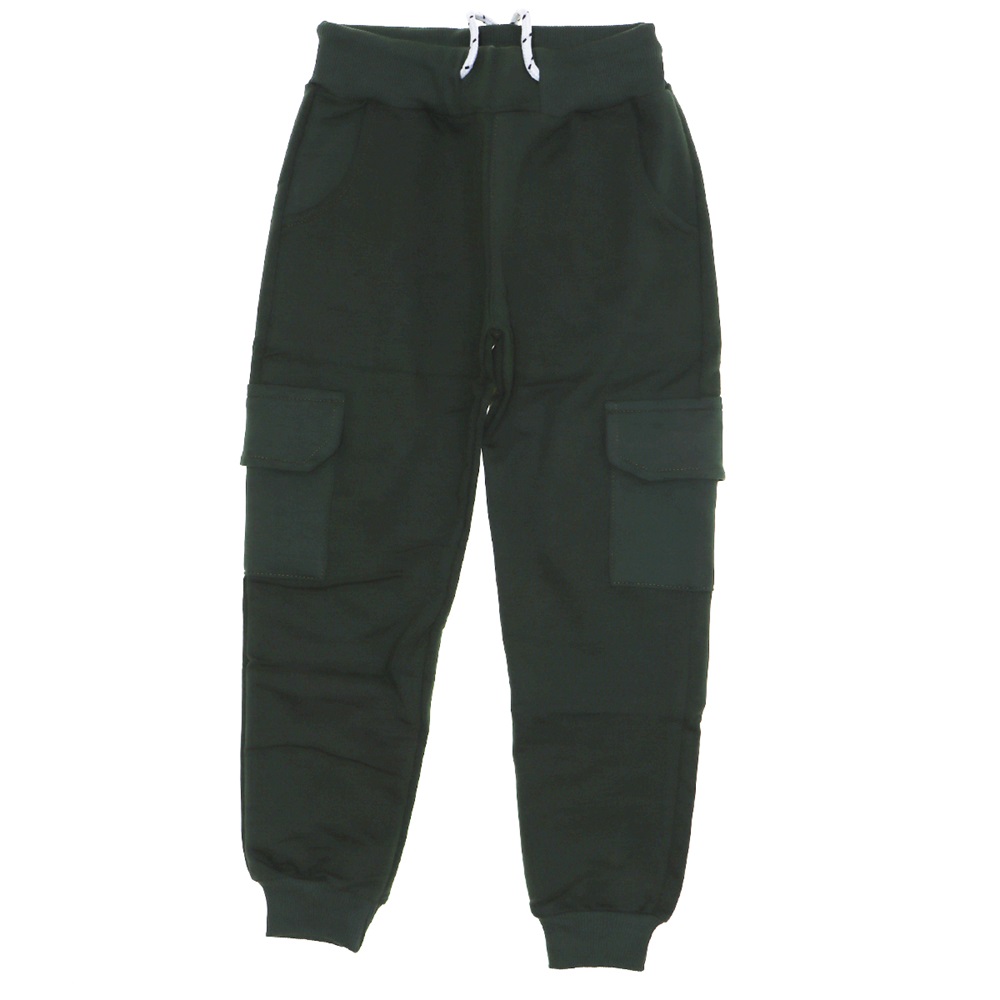 Kız Garson 2 Tarafı Kargo Cepli Tek Eşofman Alt 9-12 Yaş