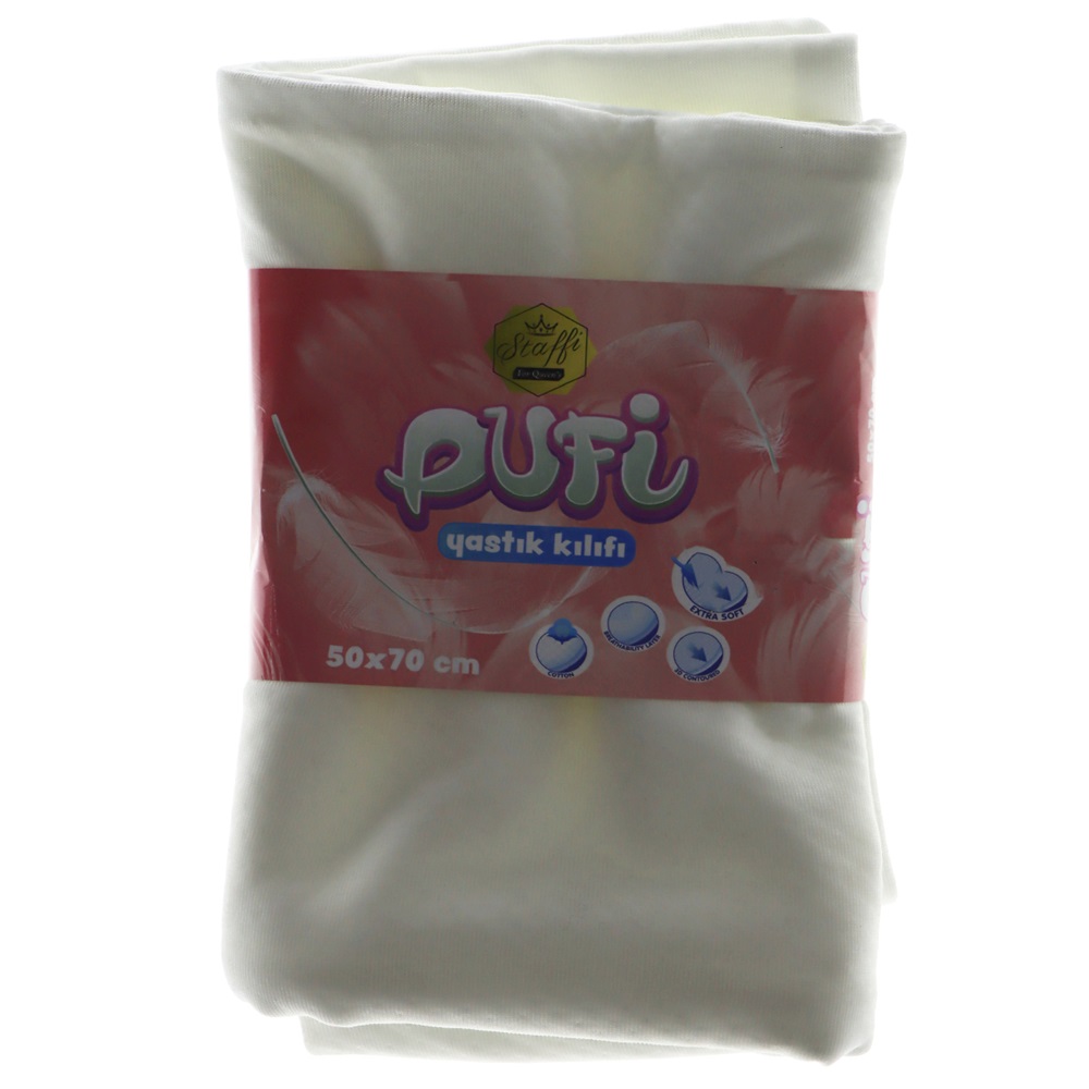 Zersan Pufi Staffi Yastık Kılıfı 50x70cm- Ekru