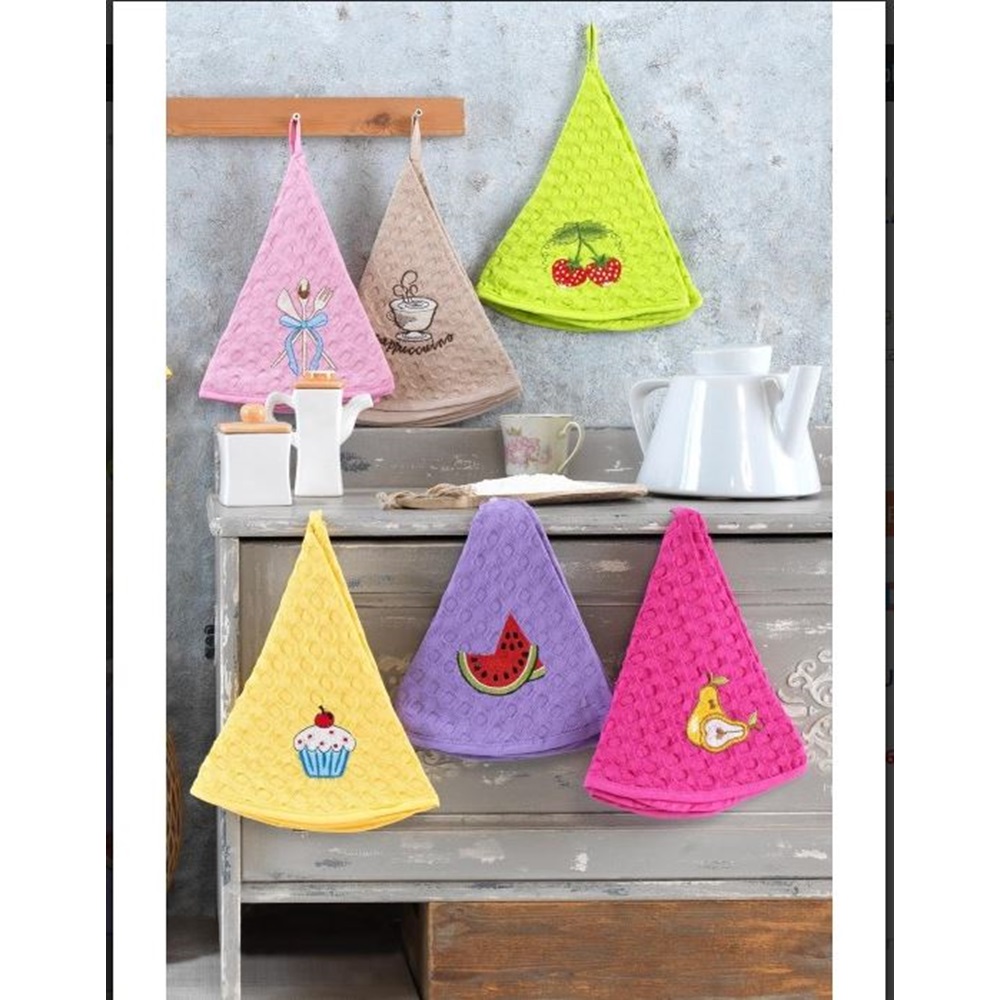 Fushia İşlemeli Mutfak Bezi