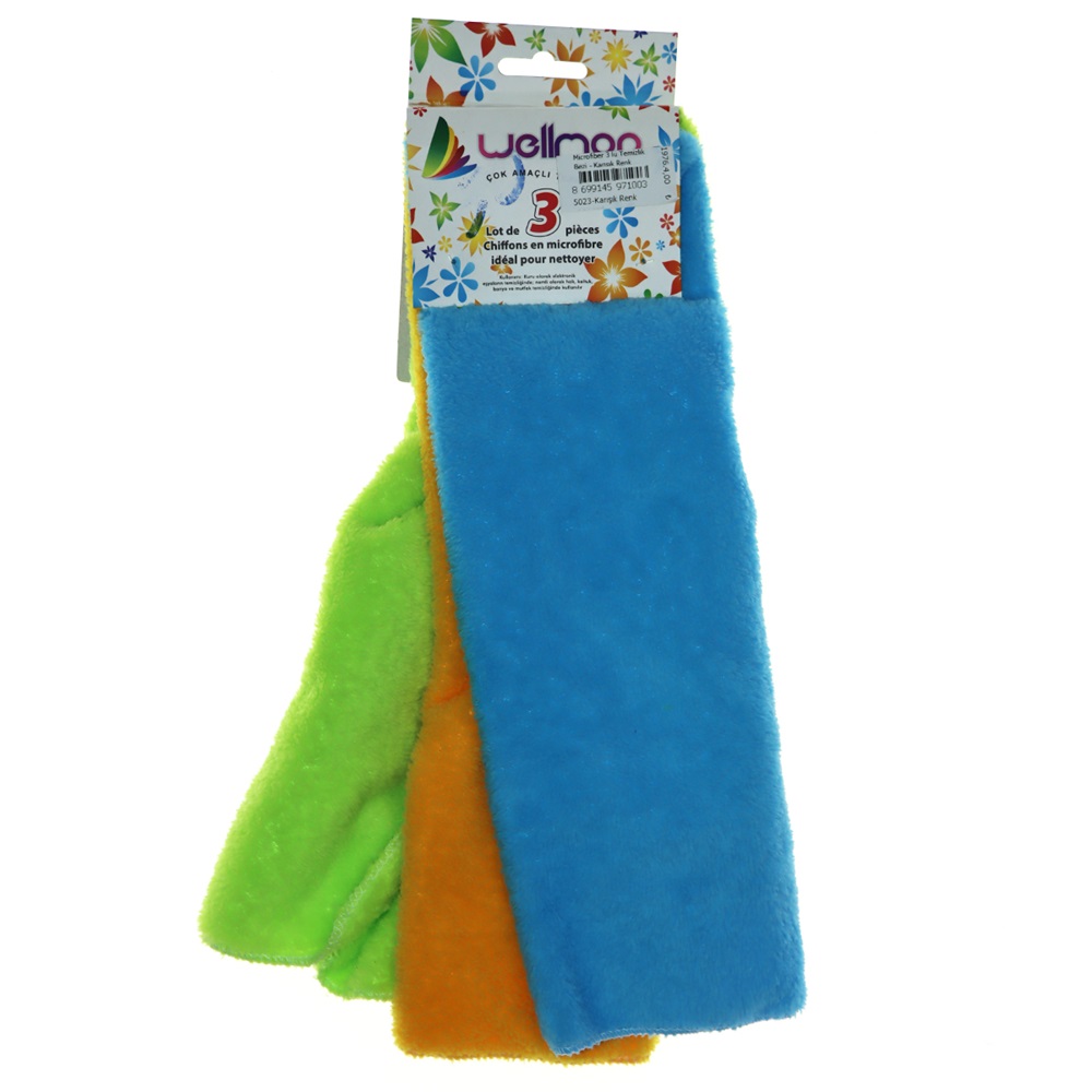 Microfiber 3 lü Temizlik Bezi