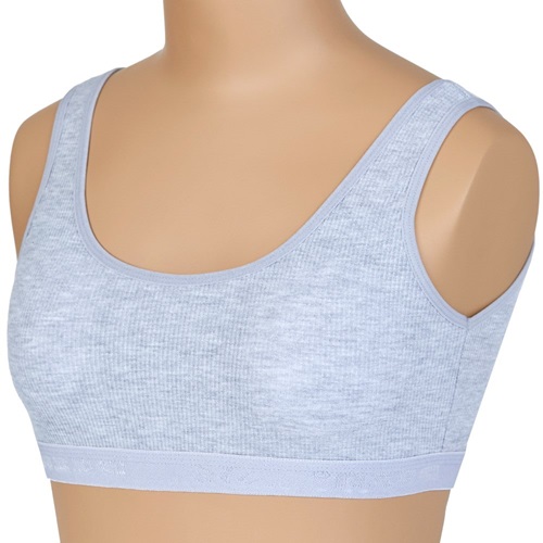 Dondeza 427 Düz Geniş Askılı Pedli Büstiyer - Gri - L-XL