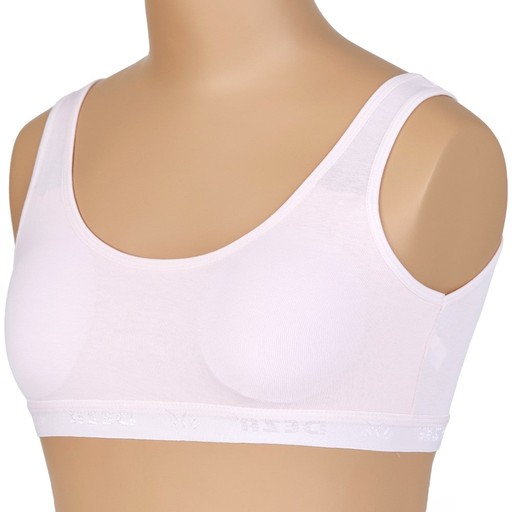 Dondeza 427 Düz Geniş Askılı Pedli Büstiyer - Somon - L-XL