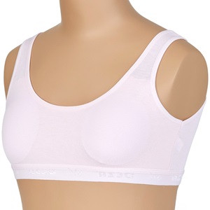 Dondeza 427 Düz Geniş Askılı Pedli Büstiyer - Somon - L-XL