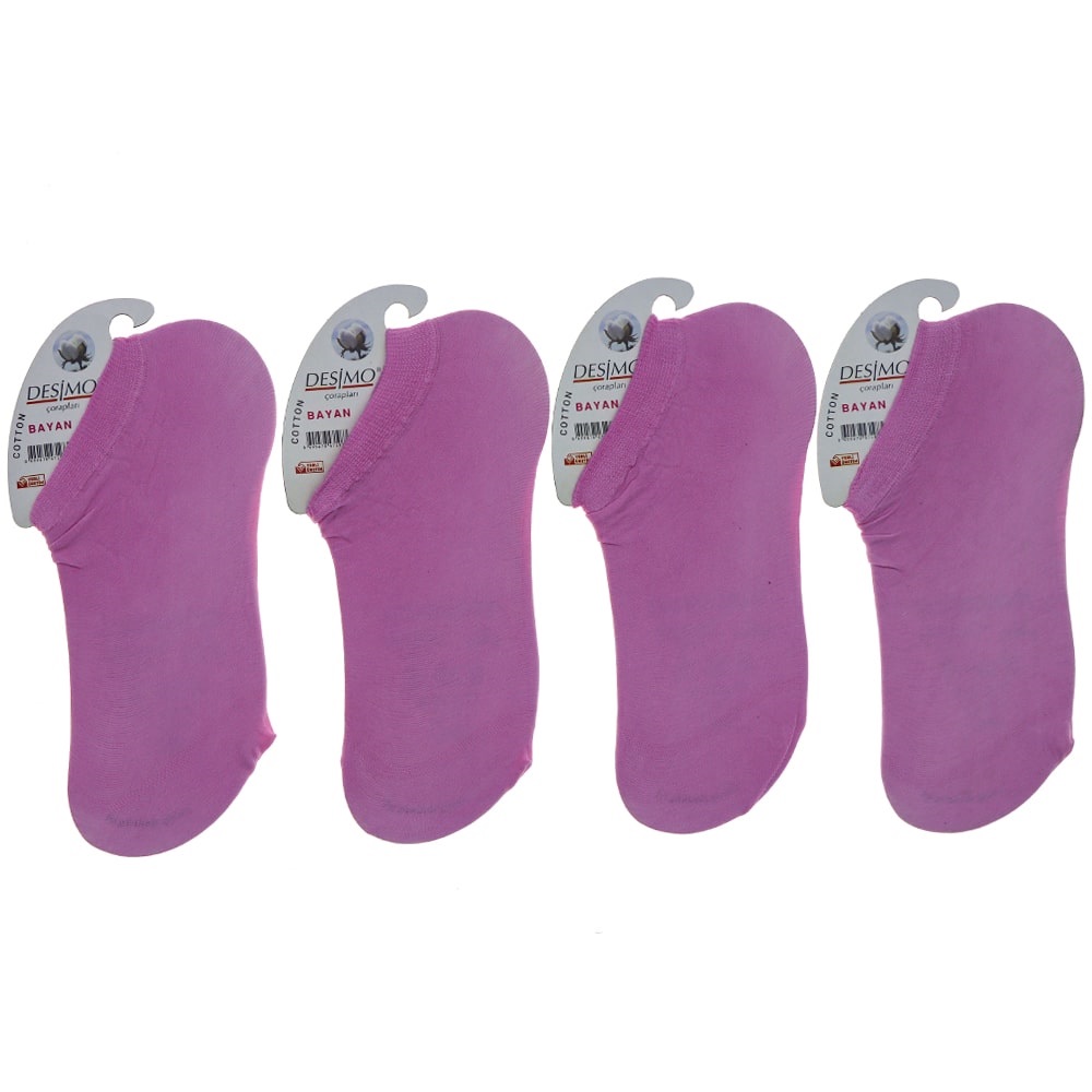 Desimo 2086 Bayan Mikrofiber Sneakers Babet Çorap - Pembe