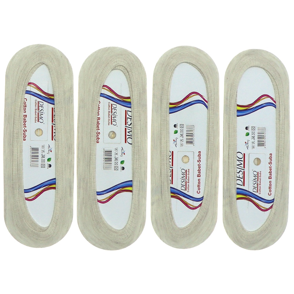 Desimo 2338 Bayan Desenli Likralı Babet Çorap - Ekru