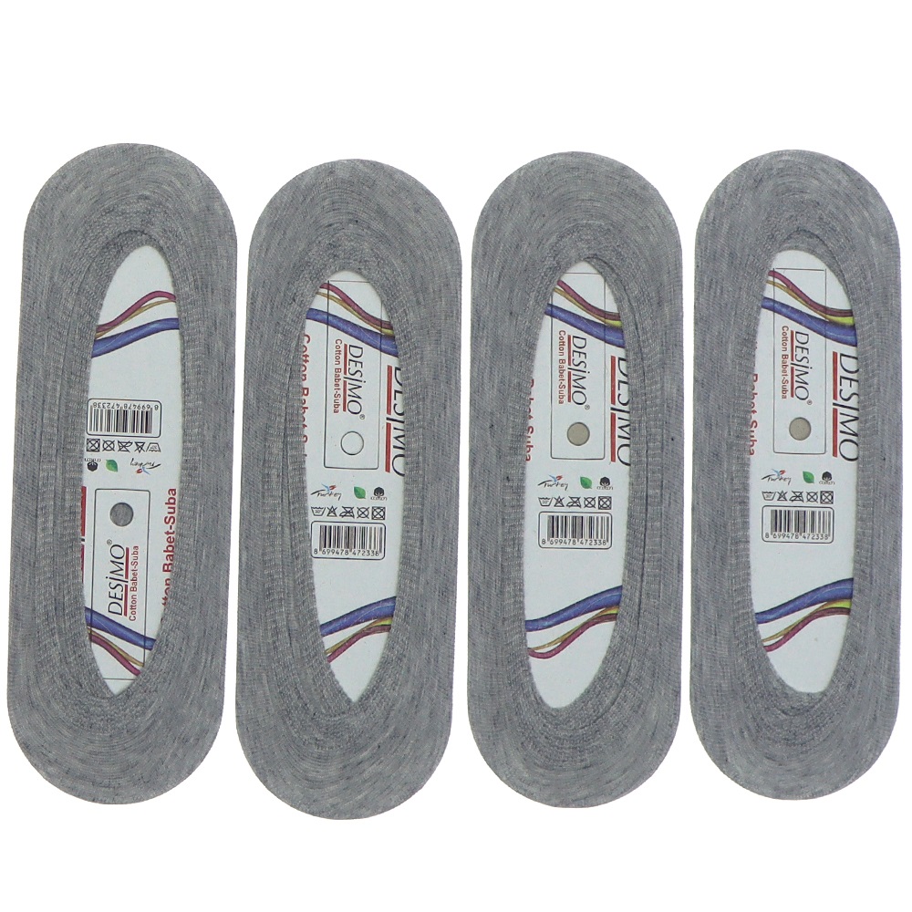 Desimo 2338 Bayan Desenli Likralı Babet Çorap - Gri