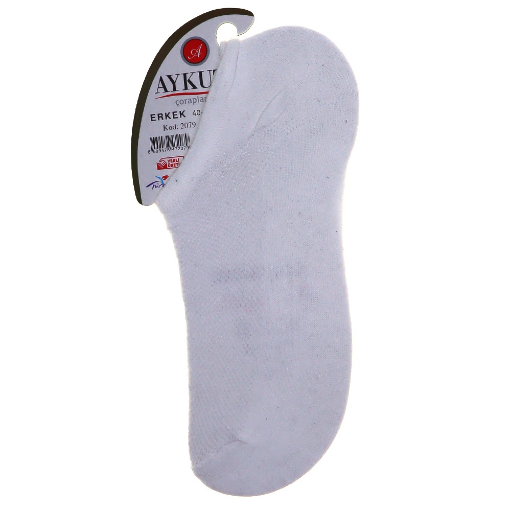 Aykut Erkek Sneakers Çorap - Beyaz