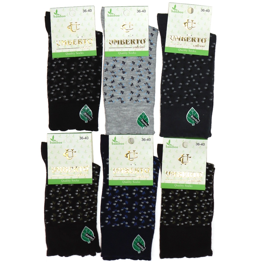 Umberto 207-2 Bayan Bambu Likralı Soket Çorap