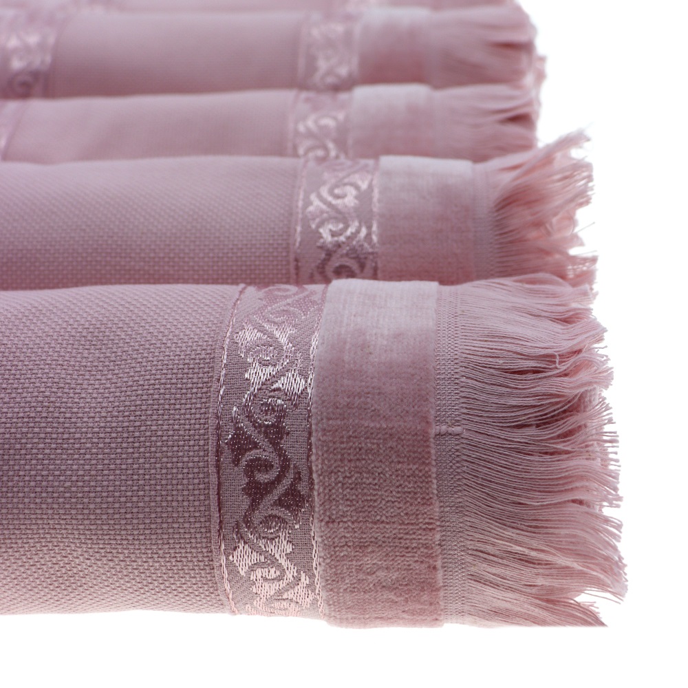 Yoncagül 50x90 cm Püsküllü Kadife Etamin El Yüz Havlusu