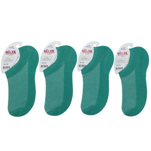 Gülek Bayan Sade Sneakers Babet Çorap - Yeşil