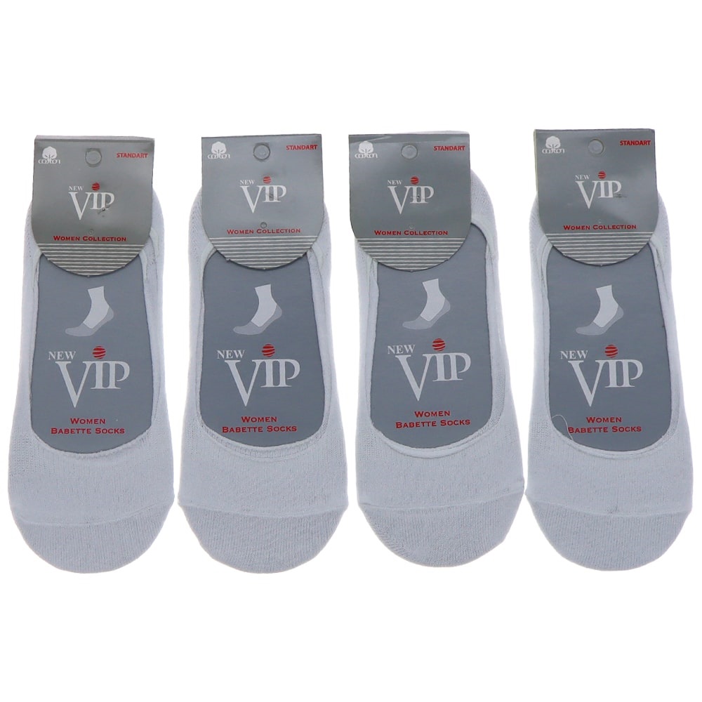 Vip 311 Bayan Likralı Görünmez Uzun Babet Çorap - Beyaz