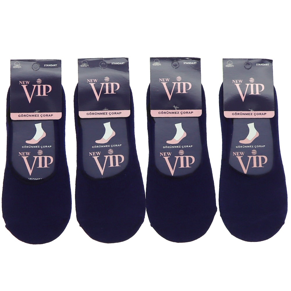 Vip 311 Bayan Likralı Görünmez Uzun Babet Çorap - Lacivert