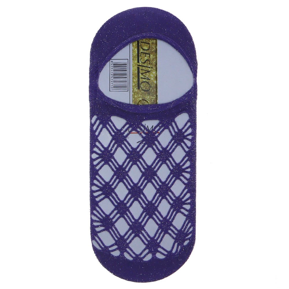 Desimo Bayan Simli Fileli Babet Çorap - Mor