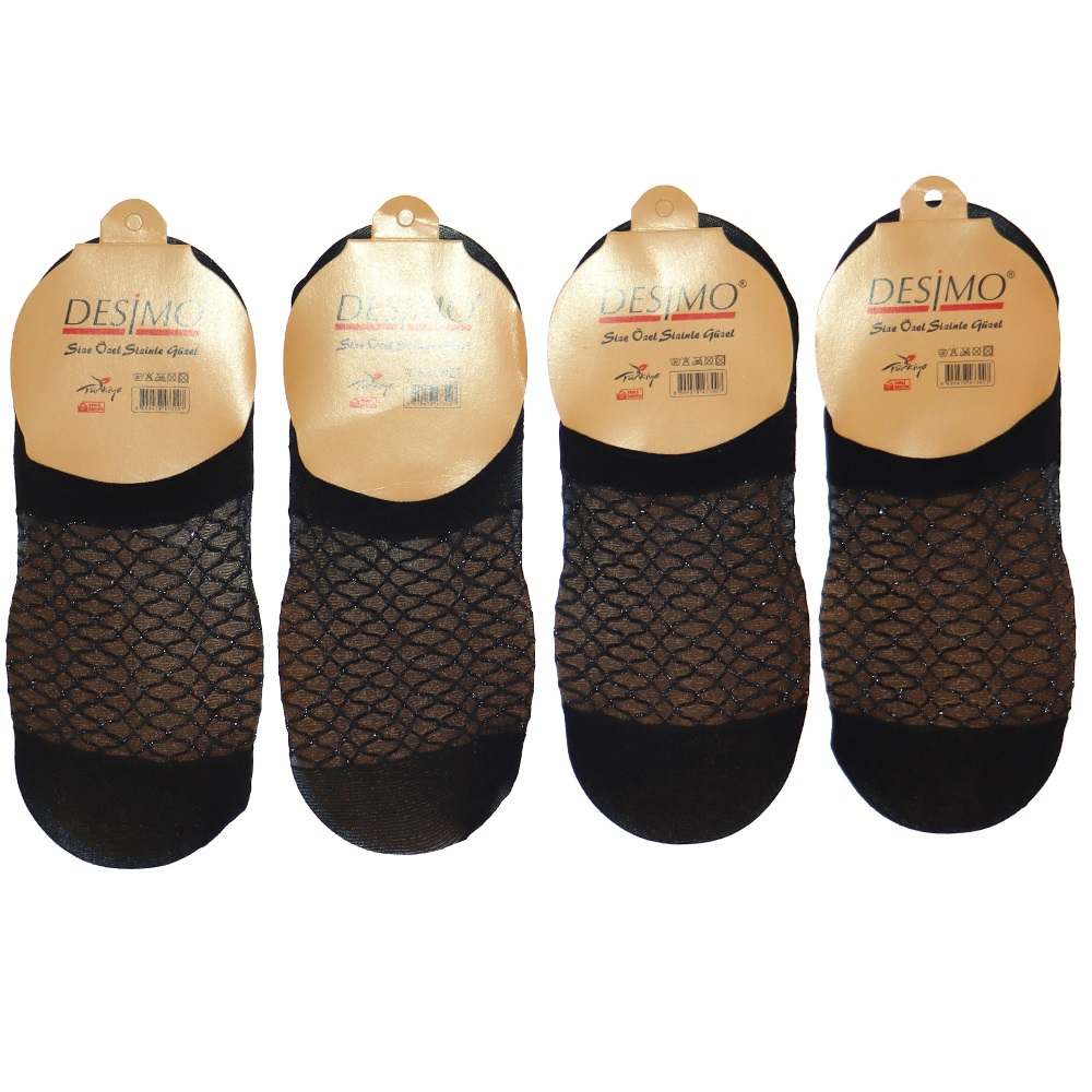 Desimo 2727 Bayan Simli İran Babet Çorap - Siyah - PAKET İÇİ TEK RENK