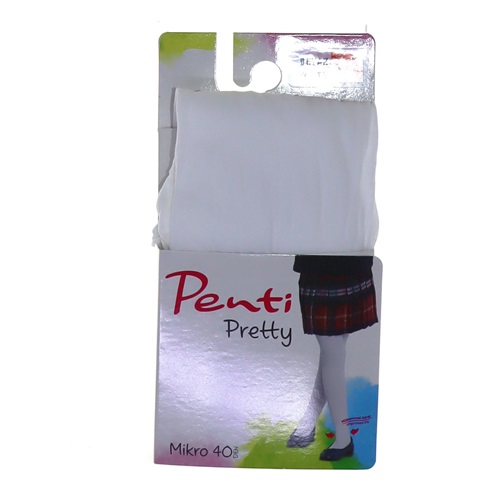Penti Pretty Kız Çocuk Mikro 40 Denye Külotlu Çorap - 10-Beyaz - 9-10 YAŞ