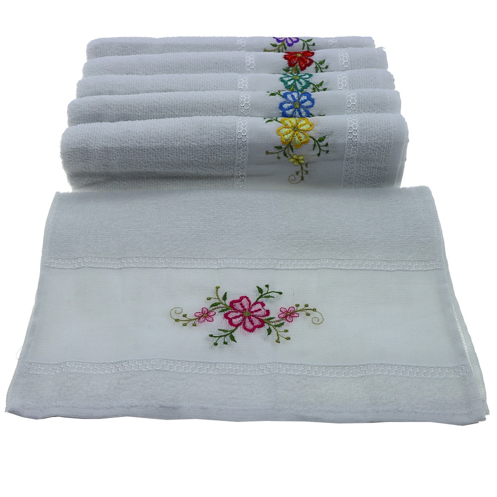 Cangül 40x80 Oluklu Nakışlı El Yüz Havlusu