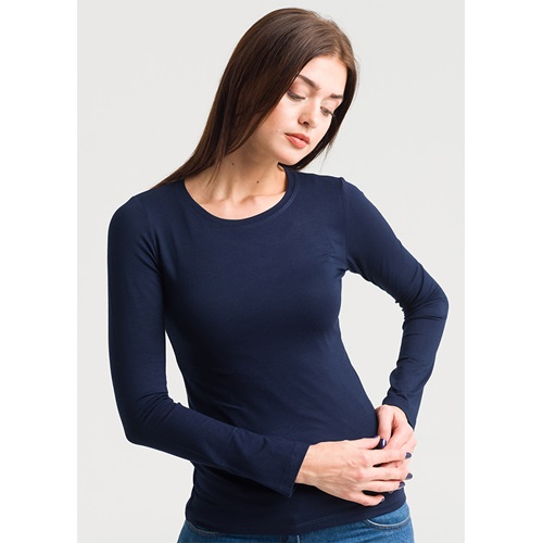 Nur Bayan Viskon Simit Yaka Badi L - Nar Çiçeği - L