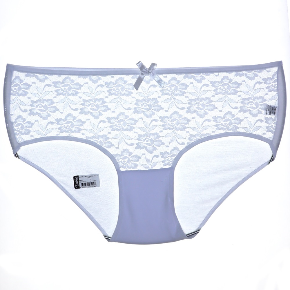 Tutku 0926 Bayan Elastan Tüllü Bato - Beyaz - 5