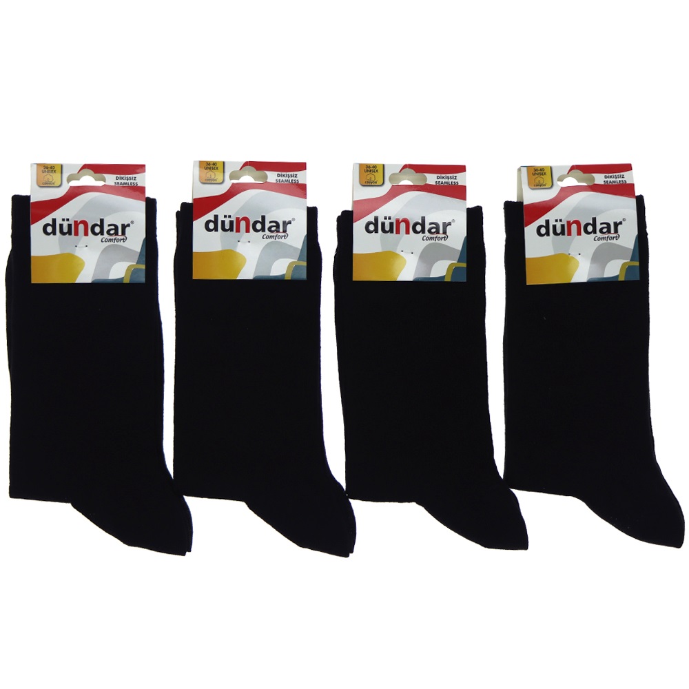 Dündar 5589 Bayan Desenli Comfort Dikişsiz Likralı Soket Çorap - Beyaz - PAKET İÇİ TEK RENK