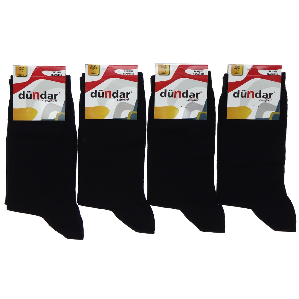 Dündar 5589 Bayan Desenli Comfort Dikişsiz Likralı Soket Çorap - Beyaz - PAKET İÇİ TEK RENK