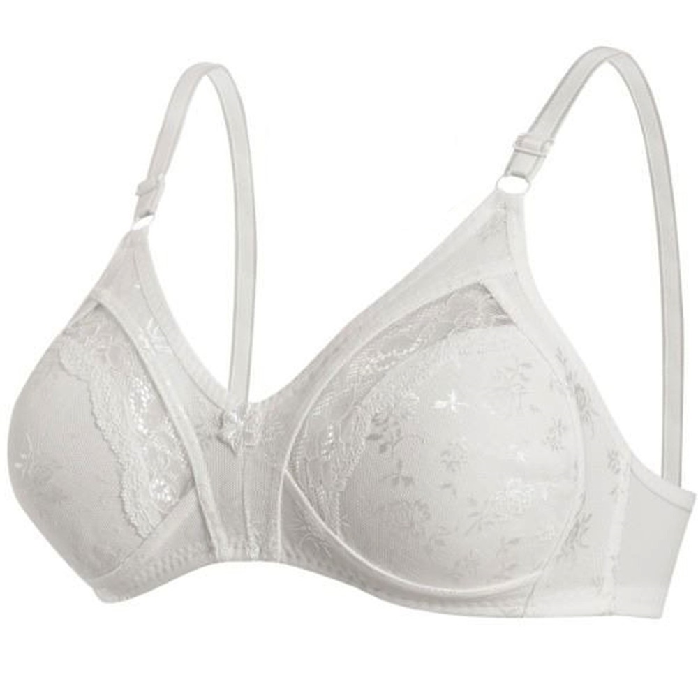 Ebru 1006 Bayan Toparlayıcı Lez Ara Dantel Sütyen - Ekru - 95
