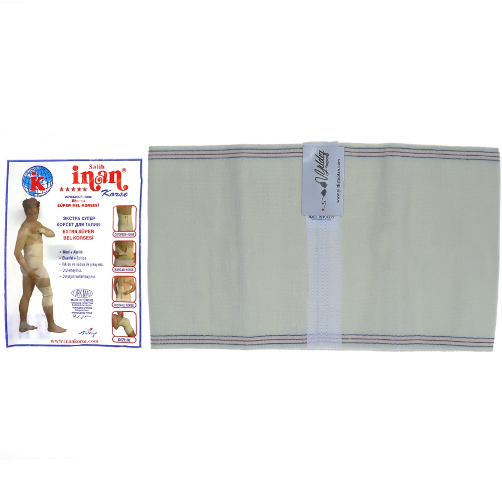 İnan 3 Erkek Tosyalı Battal Giymeli Bel Korsesi - Krem - 10