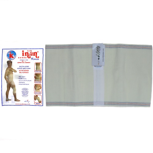 İnan 3 Erkek Tosyalı Battal Giymeli Bel Korsesi - Krem - 10