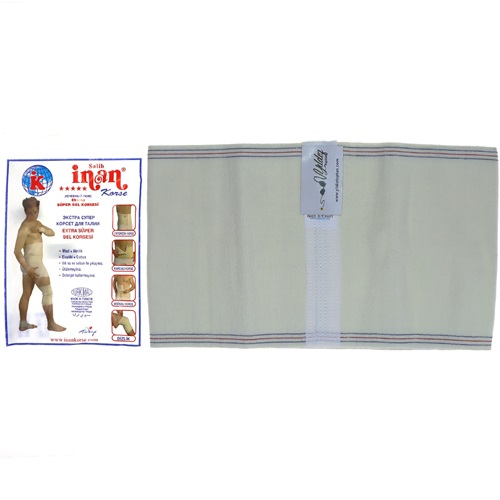 İnan 3 Erkek Tosyalı Battal Giymeli Bel Korsesi - Krem - 9