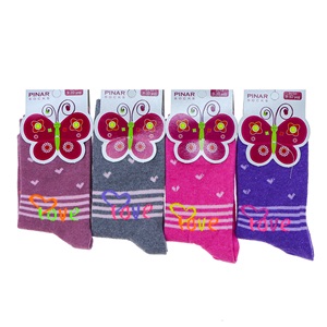 Pınar 0012 Kız Çocuk Mevsimlik Likralı Soket Çorap