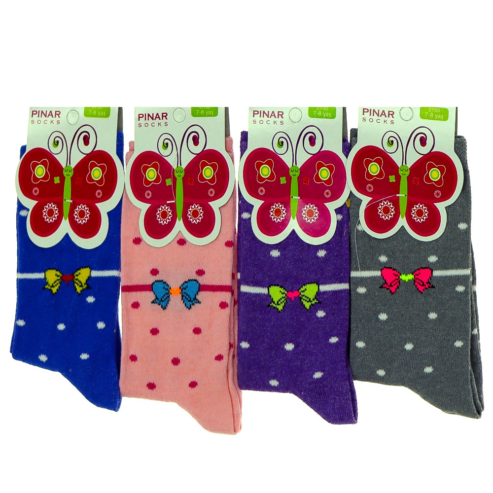 Pınar 0012 Kız Çocuk Mevsimlik Likralı Soket Çorap