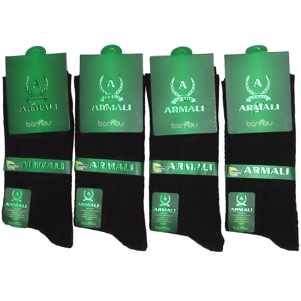 Armalı 1320 Erkek Likralı Bambu Dikişsiz Soket Çorap