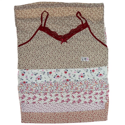 Seramony 2400 Bayan Penye Dantelli İp Askı Battal Atlet - Karışık Renk