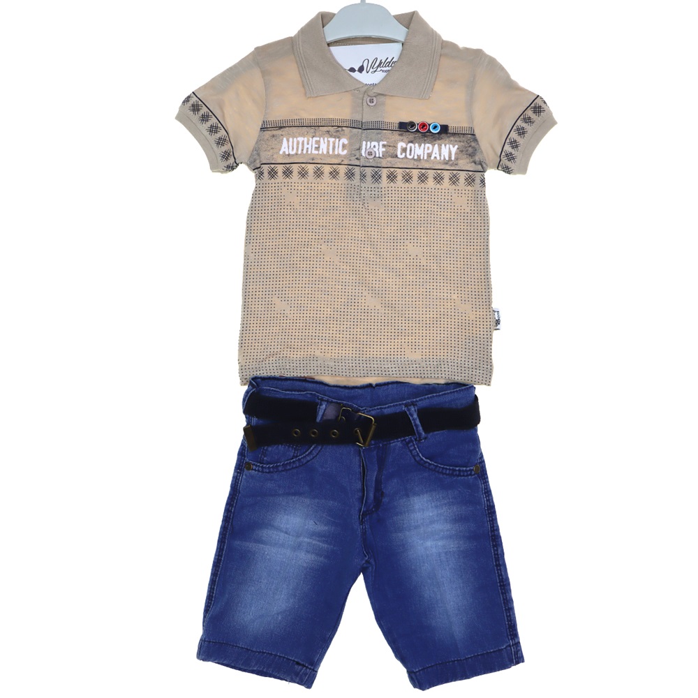 9069 Erkek Çocuk Tişört 2li Takım 2-5 Yaş