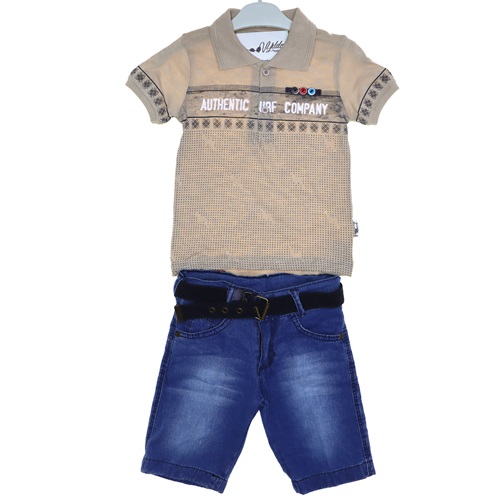 9069 Erkek Çocuk Tişört 2li Takım 2-5 Yaş