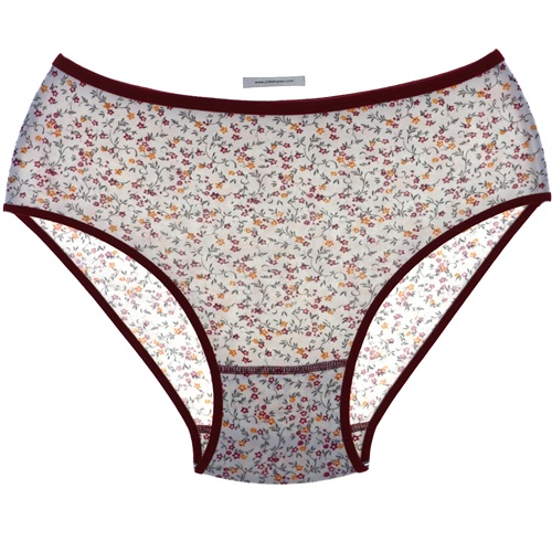 Seramony B-228 Bayan Desenli Empirme Bato 3XL - Bordo - 3XL