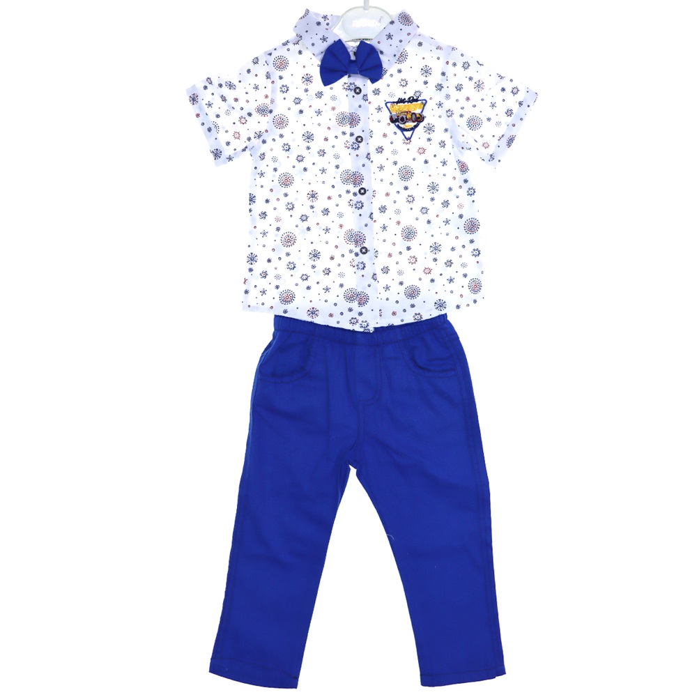9055 Erkek Gömlek Papyonlu 2li Takım 2-5 Yaş