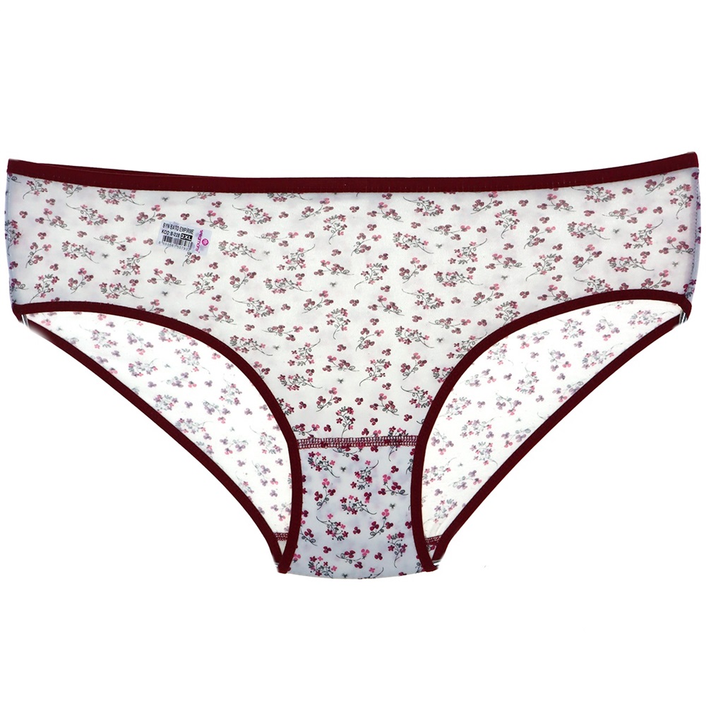 Seramony B-228 Bayan Desenli Empirme Bato 2XL - Bordo - XXL