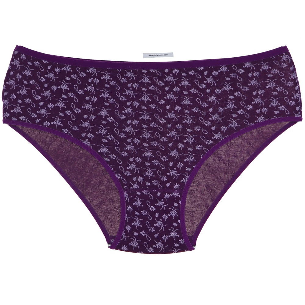 Seramony B-228 Bayan Desenli Empirme Bato 2XL - Mor - XXL